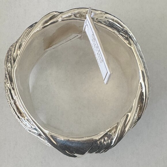 Shablool 925 Sterling Silver Textured Bangle Statement Wide Electroform Bracelet - Picture 13 of 14